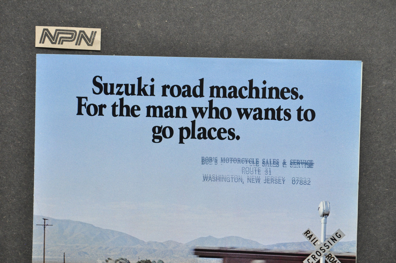 NOS 1970s Suzuki GT185 GT250 GT380 GT550 GT750 T500 Brochure Dealer Specs OEM