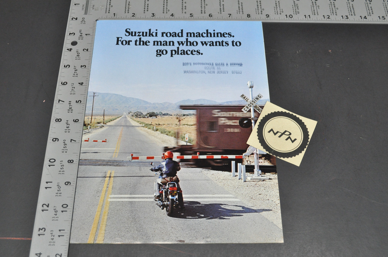 NOS 1970s Suzuki GT185 GT250 GT380 GT550 GT750 T500 Brochure Dealer Specs OEM
