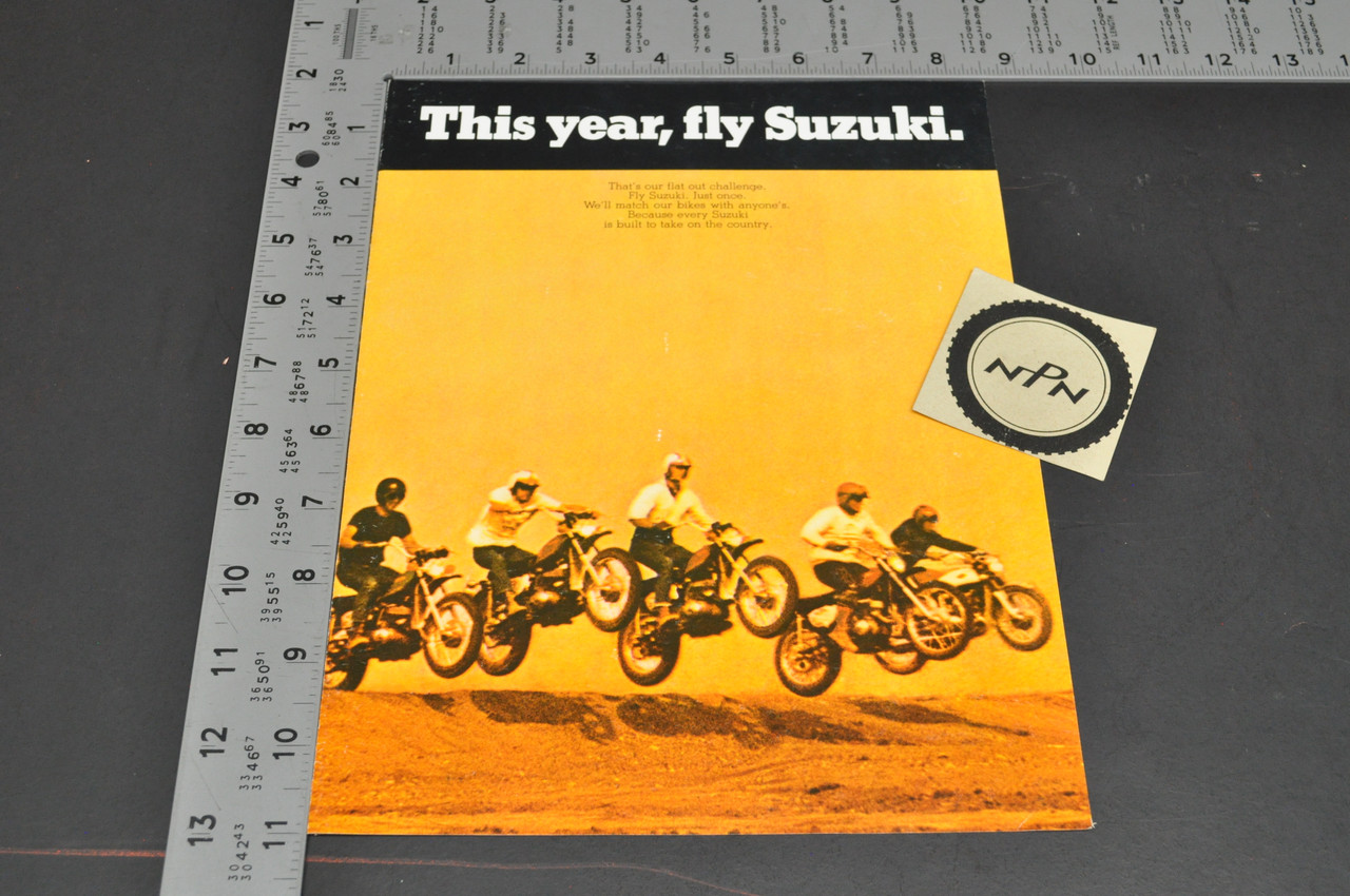 VTG 1970 Suzuki Motorcycle Brochure AC50 TC120 T250II T350II T500III TS90 TC90