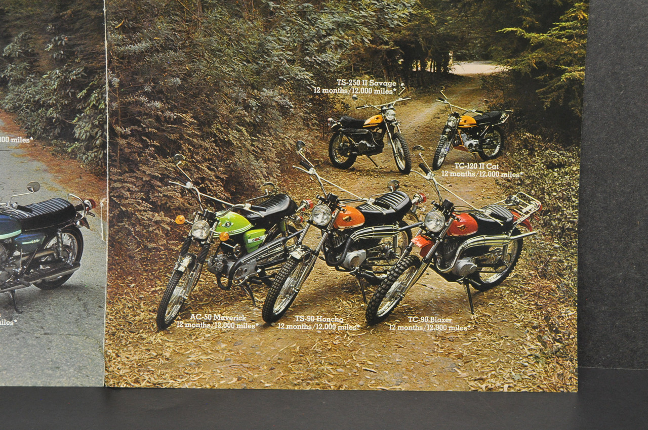VTG 1970 Suzuki Motorcycle Brochure AC50 TC120 T250II T350II T500III TS90 TC90