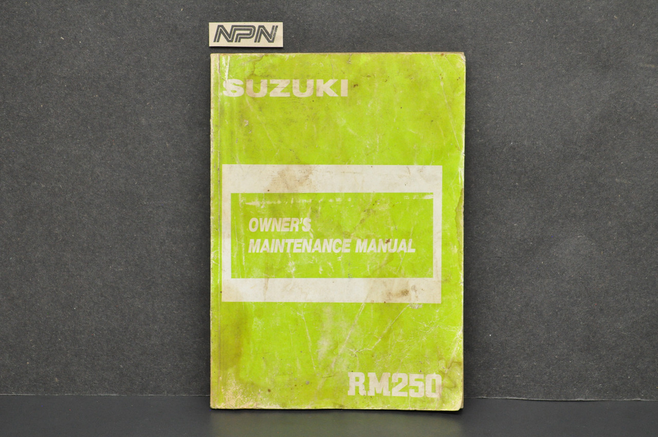Vintage 1986 Suzuki RM250 Motorcycle Owners Manual Service Maintenance Guide