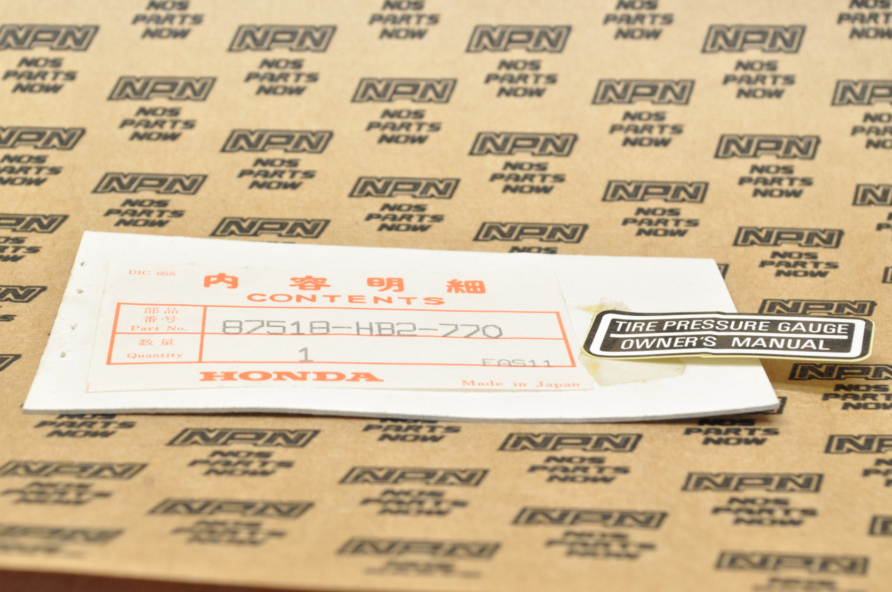 NOS Honda ATC125 ATC200 TRX125 TRX200 TRX250 TRX300 TRX350 Label 87518-HB2-770