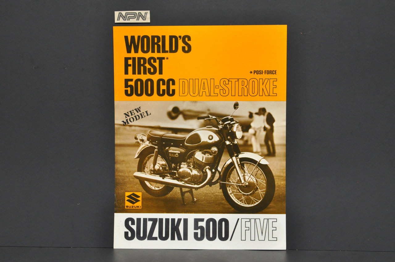 Vintage 1967 Suzuki T500 Titan Motorcycle Dealer Sales Brochure Advertisement