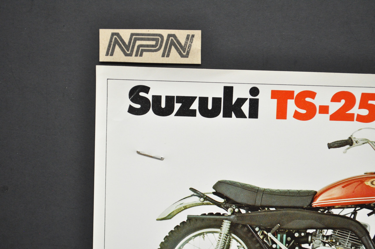 Vintage 1969-71 Suzuki TS250 Savage Motorcycle Accessory Brochure OEM Dealer