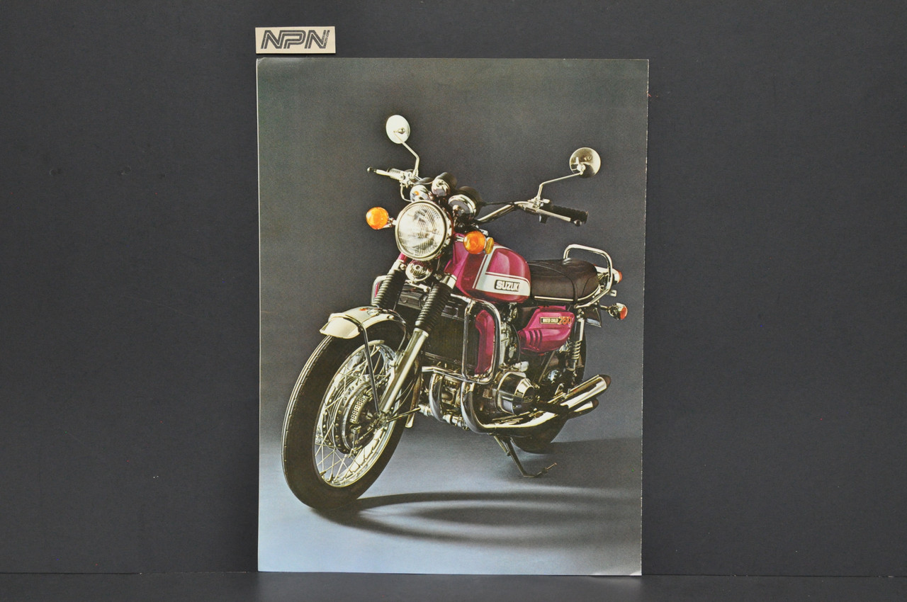 VTG NOS 1972 Suzuki GT750 Water Buffalo Motorcycle Brochure Dealer OEM Poster