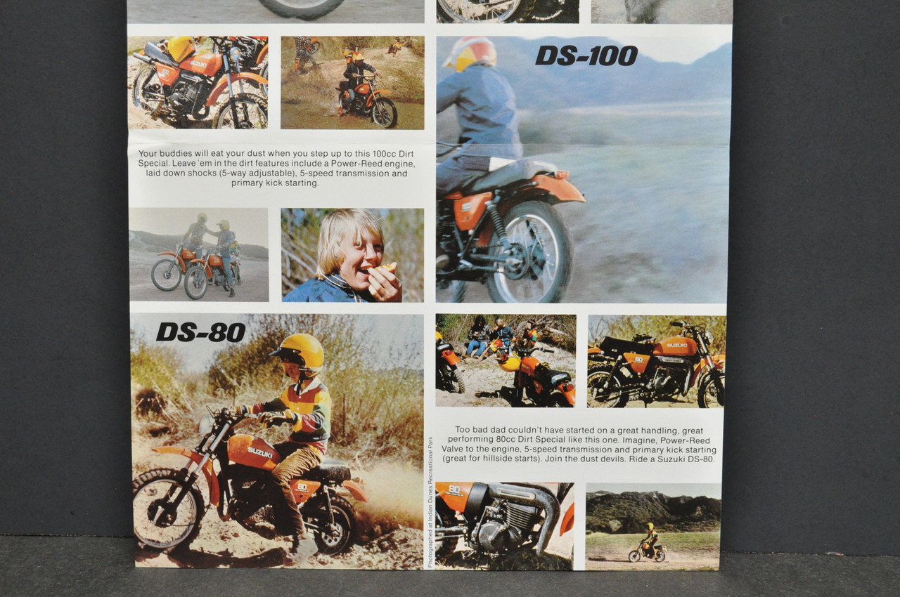 Vintage 1978 Suzuki DS185 DS100 DS80 Motorcycle Brochure Dealer Specs OEM