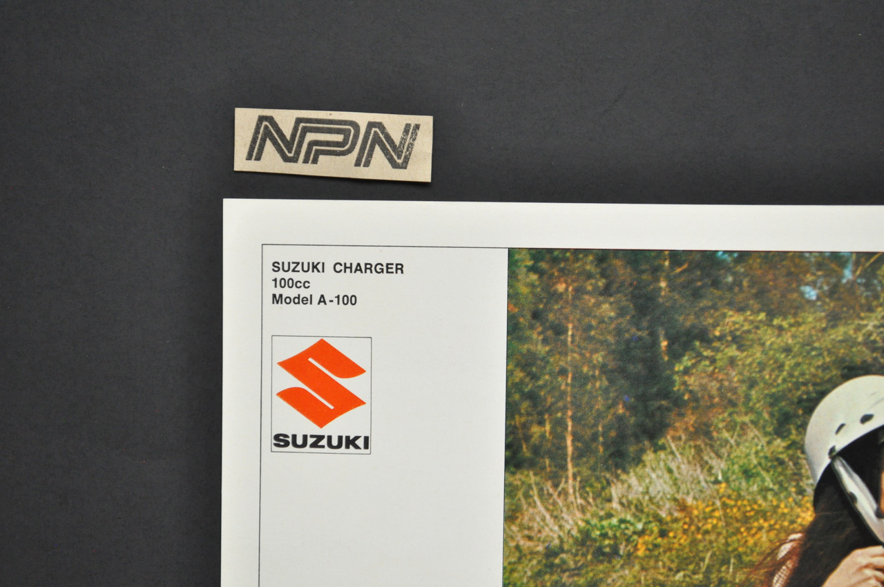 Vintage 1967 Suzuki A100 Charger Motorcycle Brochure Dealer Specs OEM
