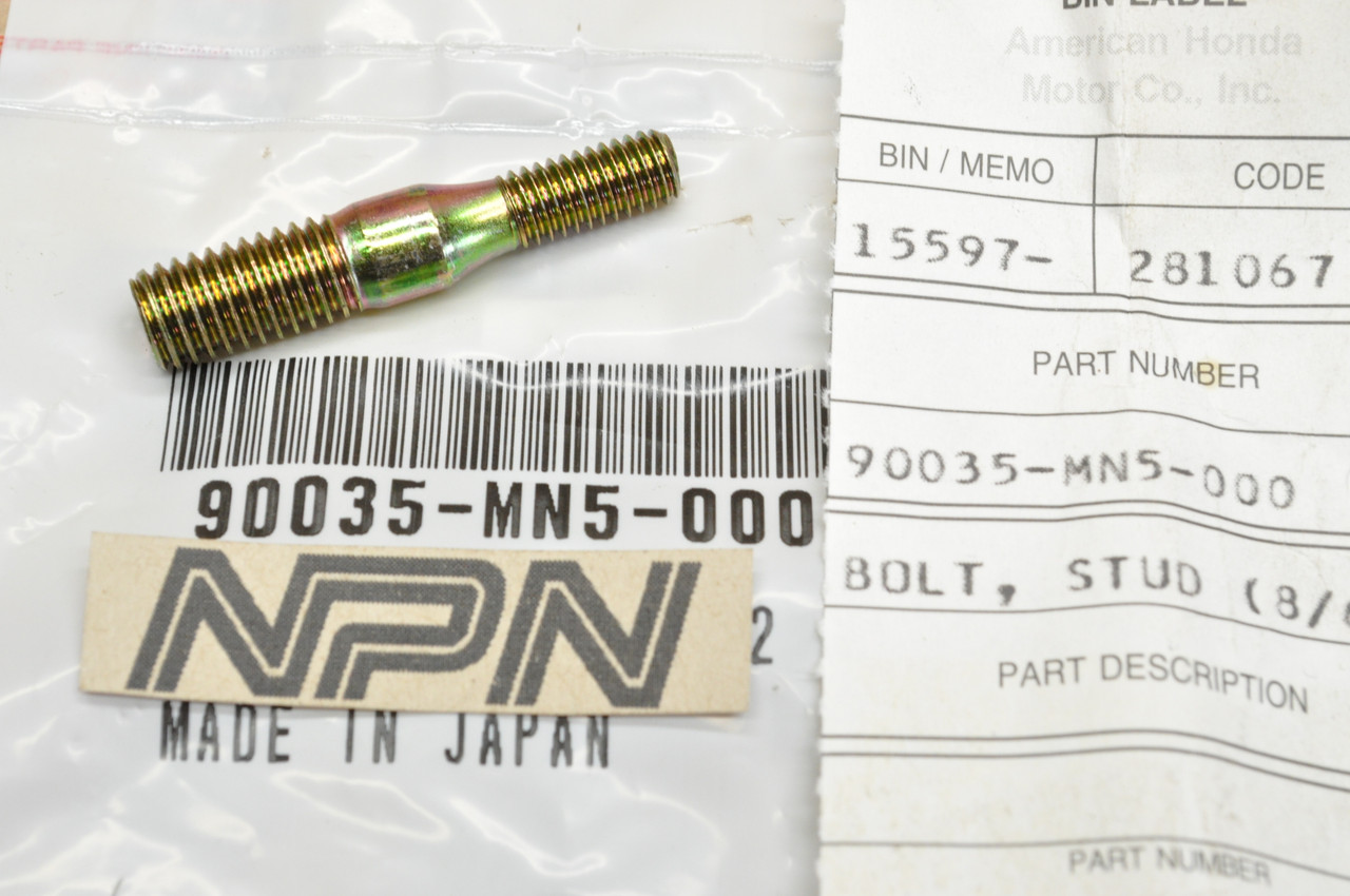 NOS Honda GL1500 GL1800 Gold Wing Cylinder Head Stud Bolt 90035-MN5-000