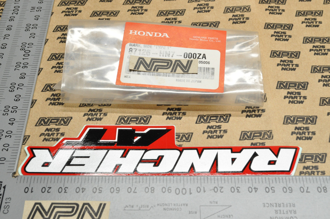 NEW OEM Honda TRX400 Rancher AT Side Cover Logo Emblem Decal 87126-HN7-000 ZA