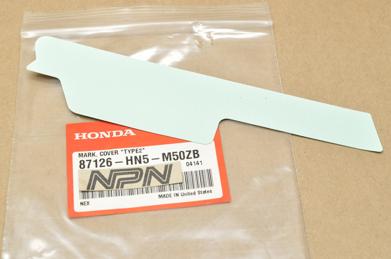 NEW OEM Honda TRX350 FE TRX350TE Rancher ES Emblem Logo Decal 87126-HN5-M50 ZB