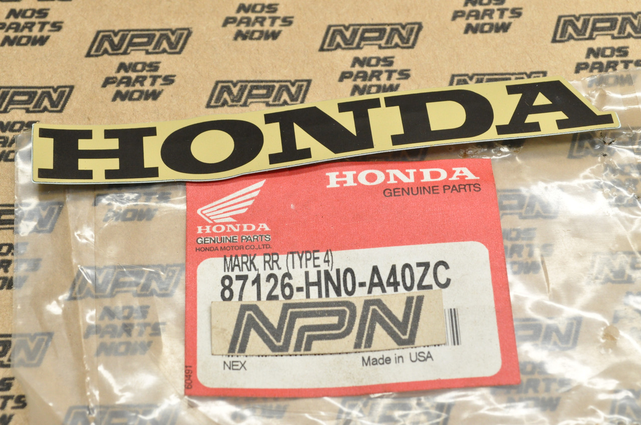 NEW OEM Honda 2000 TRX250 TRX400 FW Emblem Logo Mark Decal 87126-HN0-A40 ZC