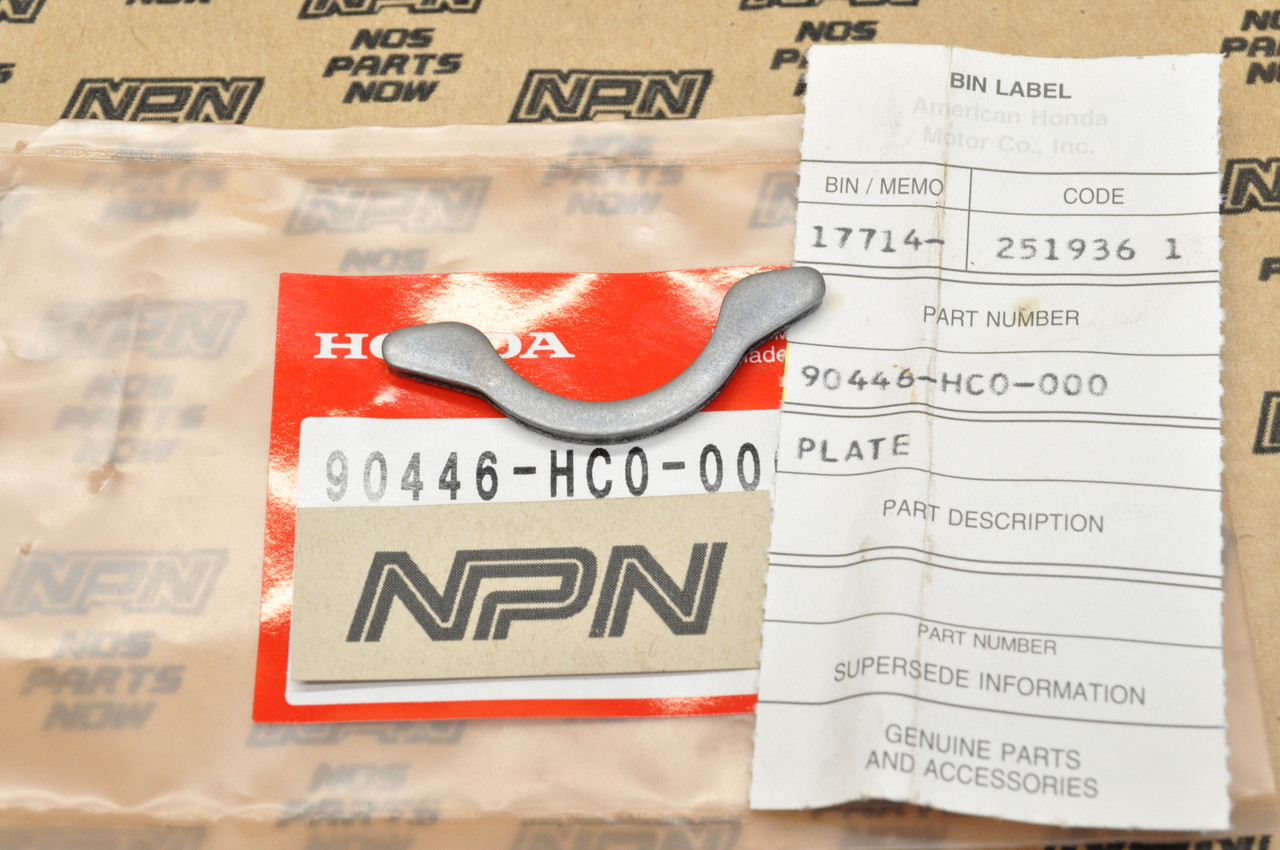 NOS Honda TRX250 X TRX300 EX TRX300X Cam Shaft Setting Plate 90446-HC0-000