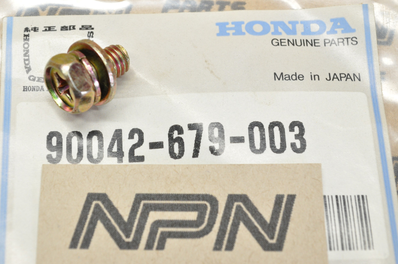 NOS Honda CH125 CX650 GL1200 Gold Wing VF700 VF750 Bolt w/ Washer 90042-679-003
