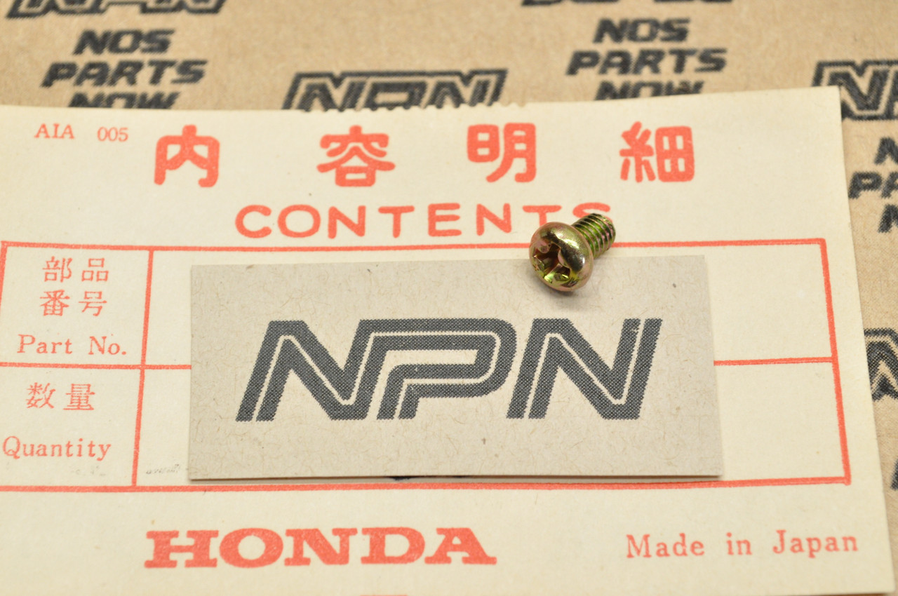 NOS Honda ATC250 CB650 CR250 CT110 GL1200 VF750 VT500 Screw 93500-04006-0H
