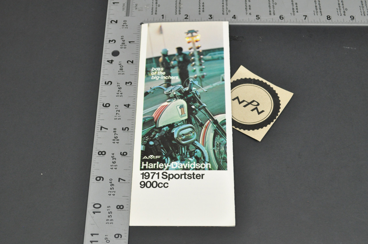 Vintage NOS 1971 Harley Davidson Sportster XLH XLCH Brochure Dealer Specs OEM