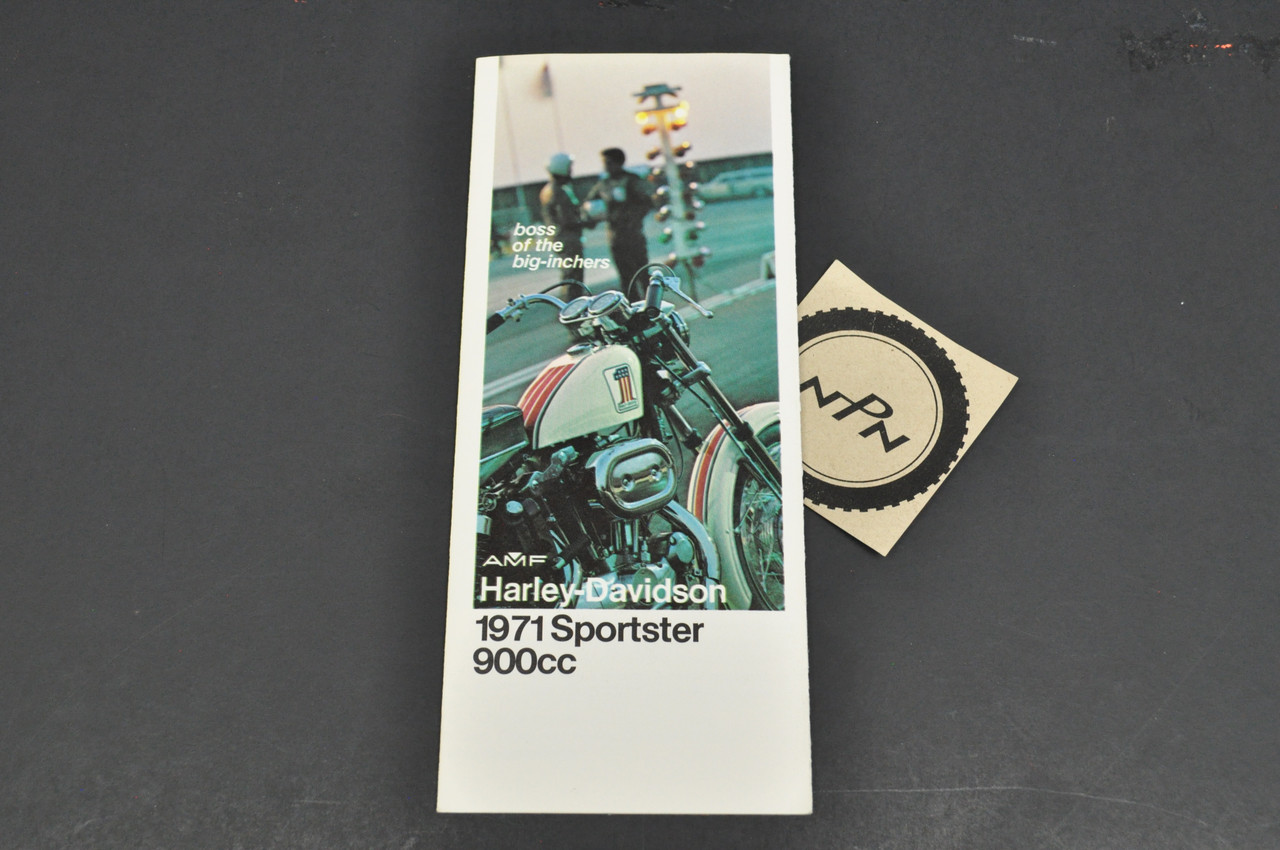 Vintage NOS 1971 Harley Davidson Sportster XLH XLCH Brochure Dealer Specs OEM
