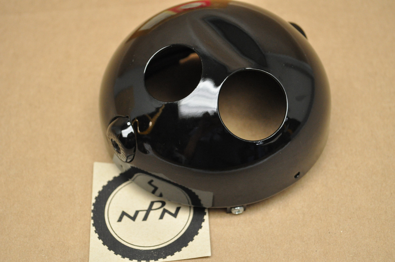 NOS Honda 1977 MR175 Elsinore Black Head Light Lamp Bucket Case 61301-373-770 ZB