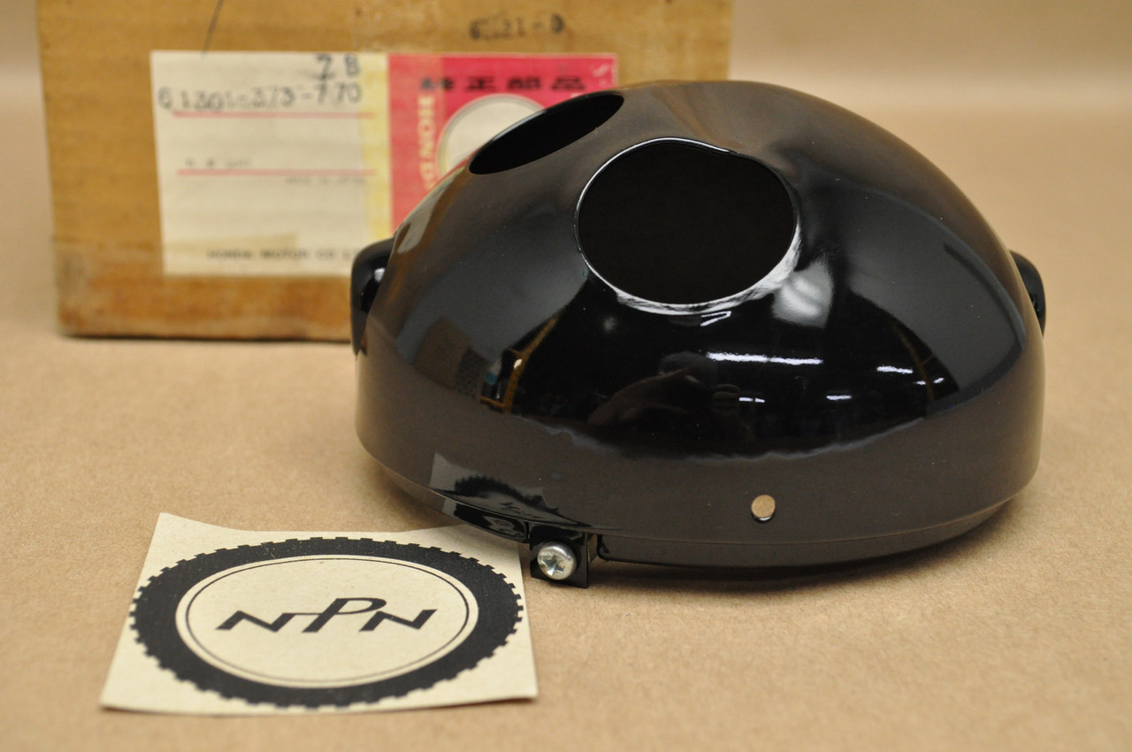 NOS Honda 1977 MR175 Elsinore Black Head Light Lamp Bucket Case 61301-373-770 ZB