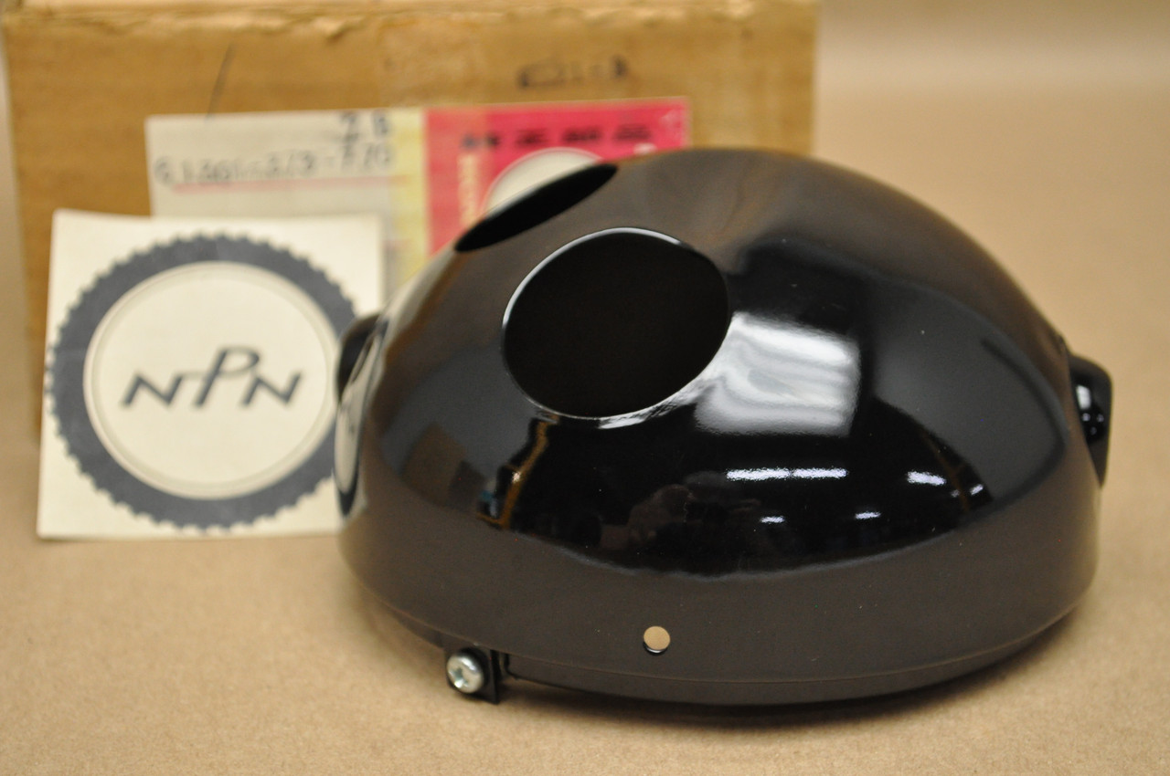 NOS Honda 1977 MR175 Elsinore Black Head Light Lamp Bucket Case 61301-373-770 ZB