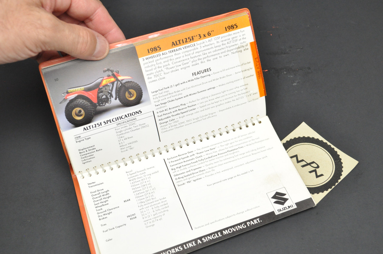 Vintage NOS 1985-86 Suzuki Motorcycle ATV Sales Guide OEM 99921-85000