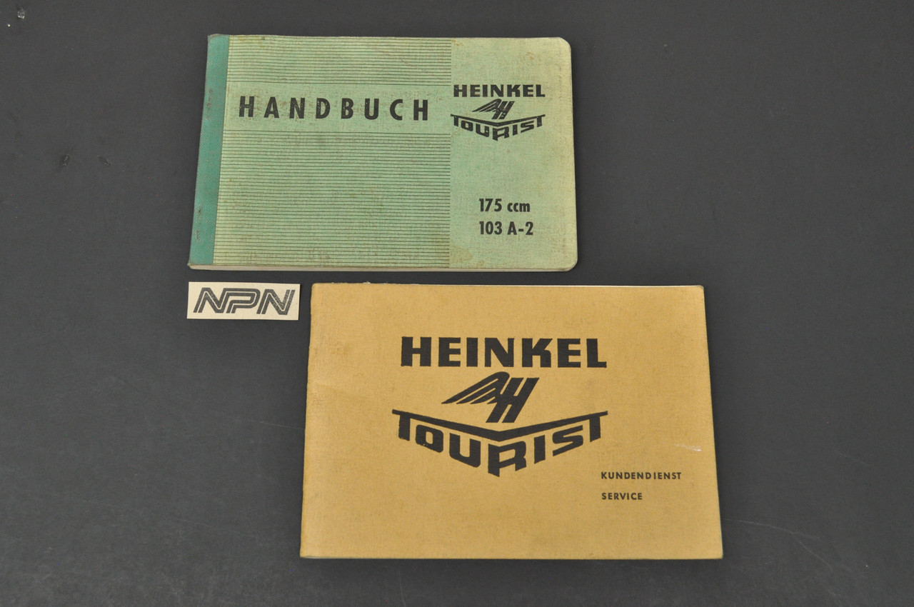 Vintage 1960 Heinkel Tourist 103 A-2 175cc Scooter Owners Service Manuals Gemany