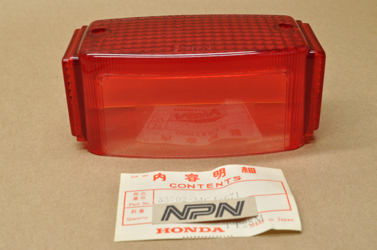 NOS Honda CB400 CT70 VF750 VT750 XL250 XL350 XL80 XR250 Light Lens 33702-MC4-671