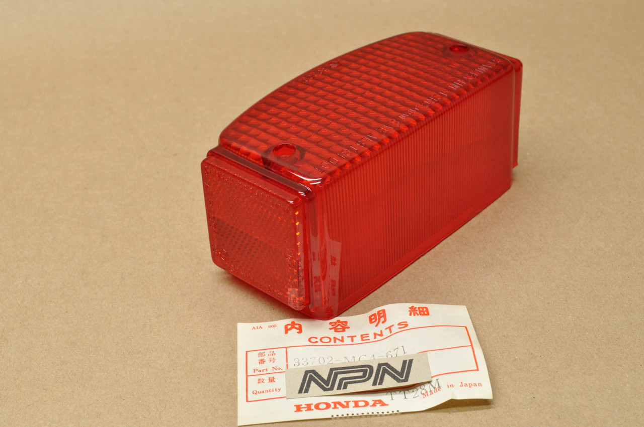 NOS Honda CB400 CT70 VF750 VT750 XL250 XL350 XL80 XR250 Light Lens 33702-MC4-671
