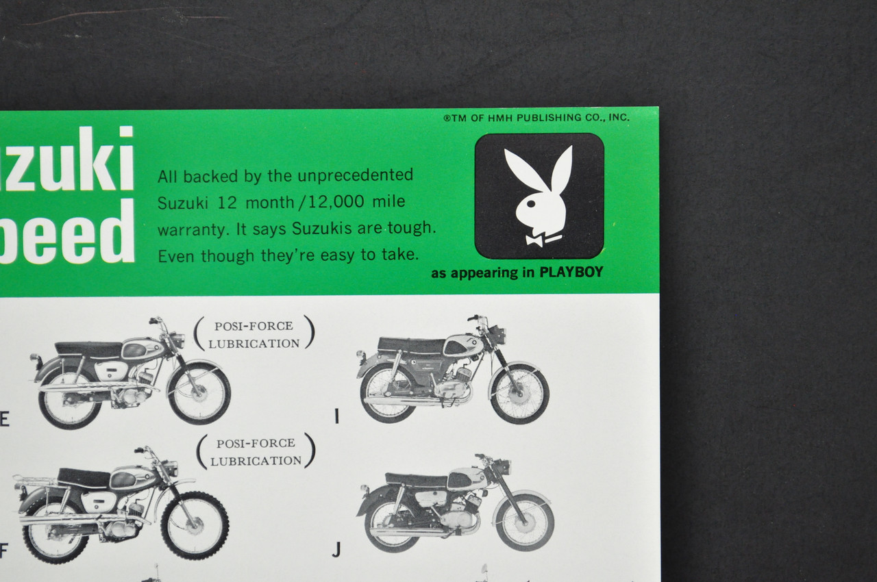 Vintage NOS 1966 Suzuki Motorcycle Brochure Playboy T20 Hustler Better Time PL-6