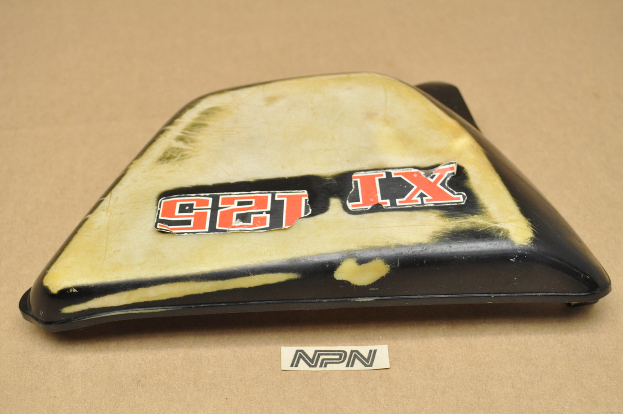 Vintage OEM Honda 1975-76 XL125 Black Left Side Cover Panel 83640-365-670 B