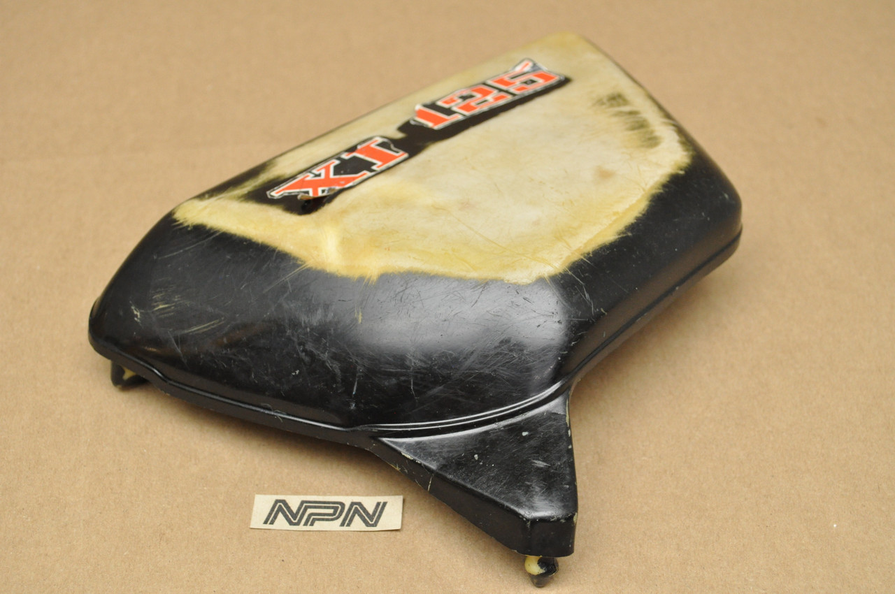 Vintage OEM Honda 1975-76 XL125 Black Left Side Cover Panel 83640-365-670 B