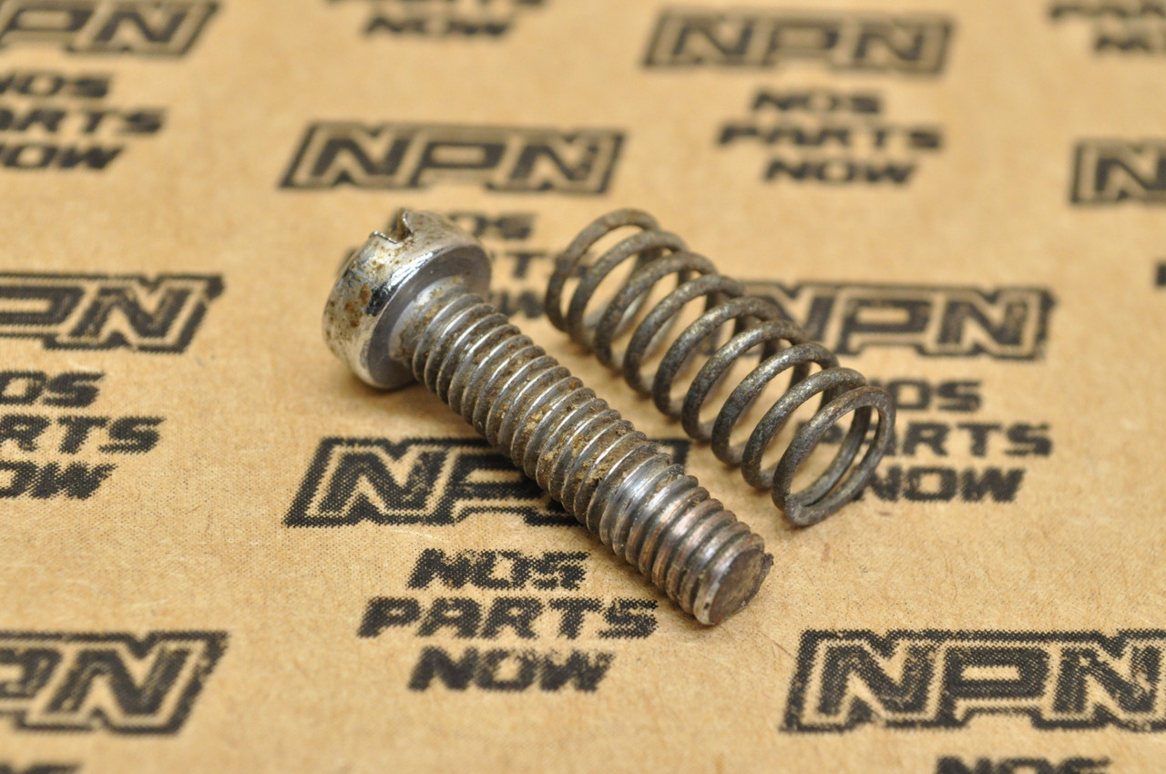 Vtg OEM Yamaha 1974-77 TY250 Brake Pedal Cylinder Screw & Spring 92301-06020