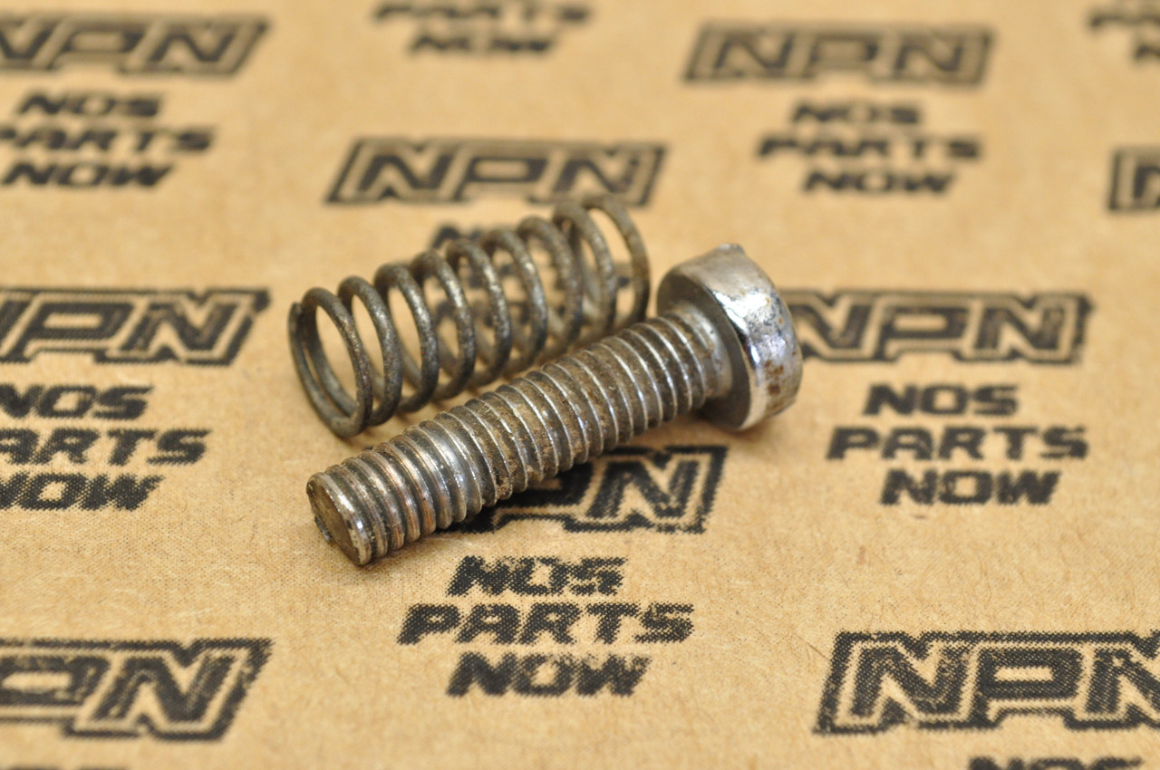 Vtg OEM Yamaha 1974-77 TY250 Brake Pedal Cylinder Screw & Spring 92301-06020