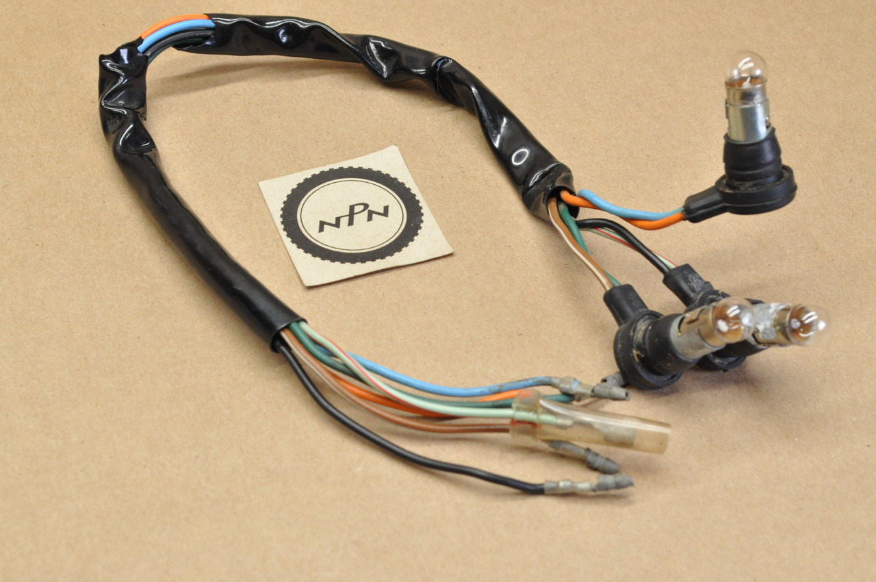 Vtg OEM Honda CL450 CB450 Tach Pilot Light Harness w/ Light Bulbs 37240-319-018