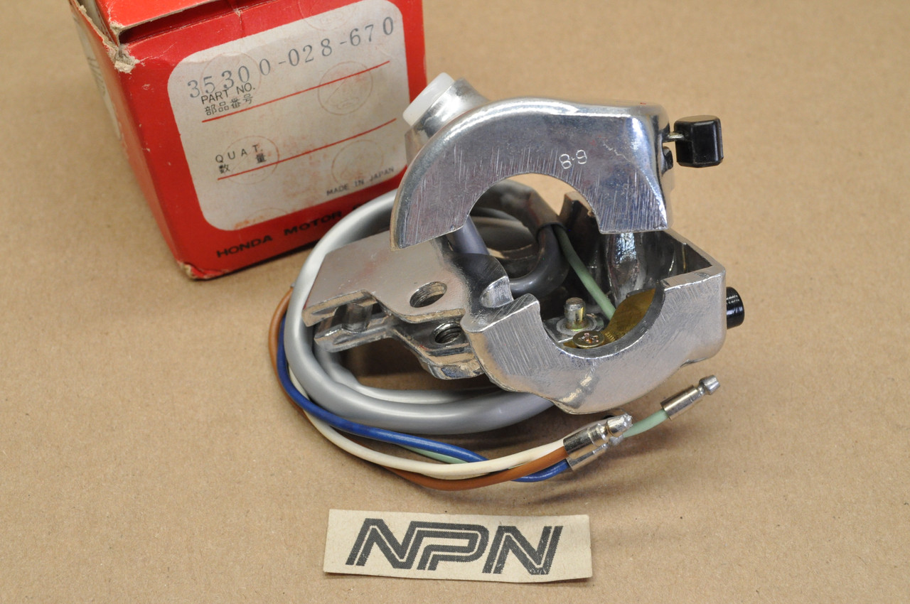 NOS Honda S90 Left Handlebar Horn Light Lo Hi Dimmer Switch 35300-028-670