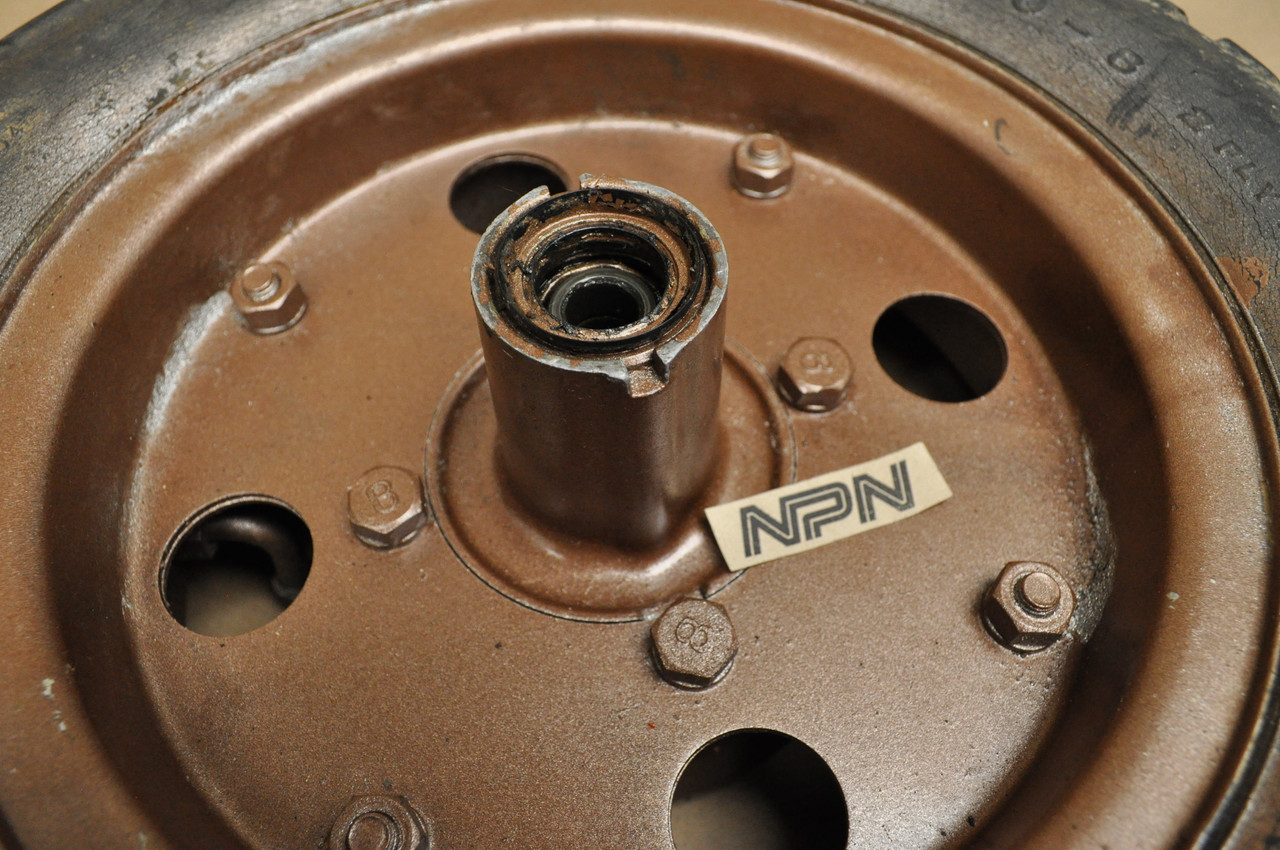 Vtg OEM Honda Z50 A K0-K1 Front Wheel Tire & Hub w/ Large 8 Bolts 44600-045-671