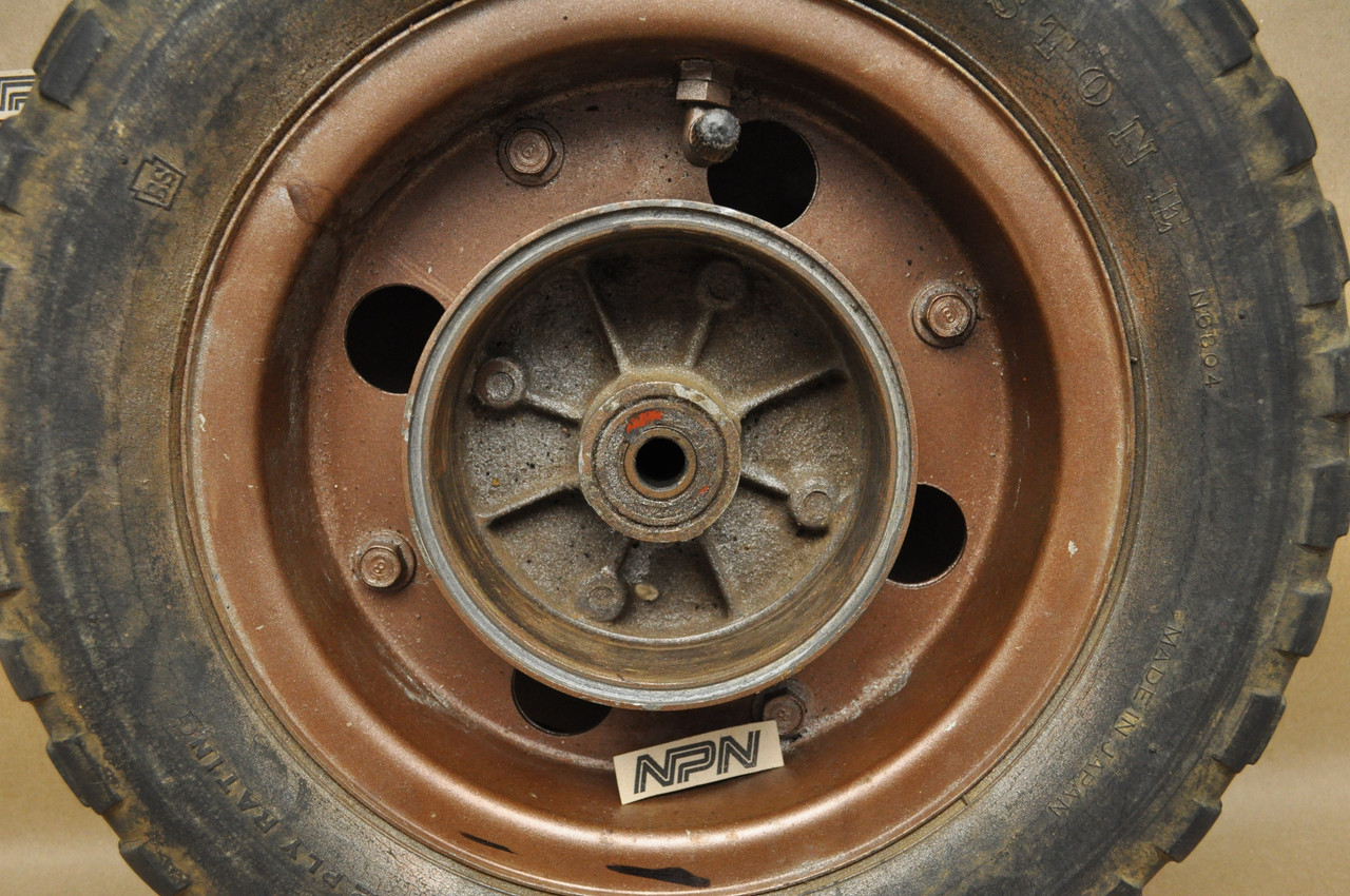 Vtg OEM Honda Z50 A K0-K1 Front Wheel Tire & Hub w/ Large 8 Bolts 44600-045-671