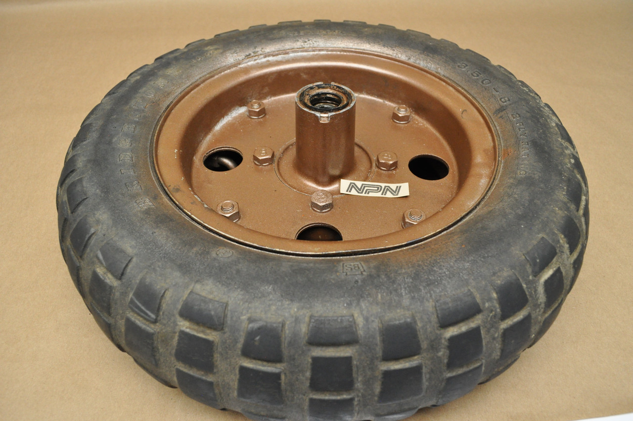 Vtg OEM Honda Z50 A K0-K1 Front Wheel Tire & Hub w/ Large 8 Bolts 44600-045-671