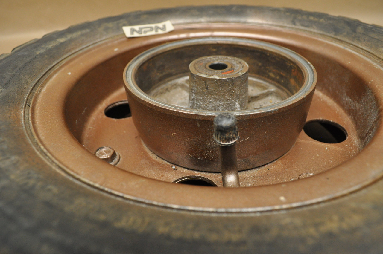 Vtg OEM Honda Z50 A K0-K1 Front Wheel Tire & Hub w/ Large 8 Bolts 44600-045-671