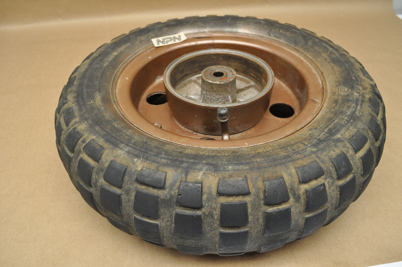 Vtg OEM Honda Z50 A K0-K1 Front Wheel Tire & Hub w/ Large 8 Bolts 44600-045-671