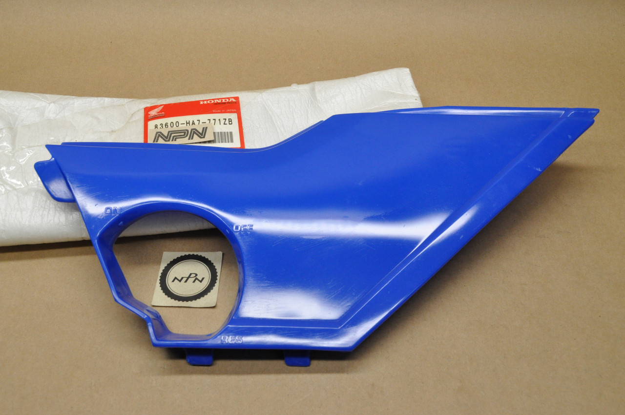 NOS Honda 1987-88 TRX350 D Fourtrax Blue Right Side Cover Panel 83600-HA7-771 ZB