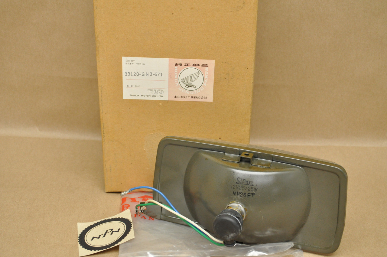 NOS Honda 1985 NH80 Aero Stanley Sealed Head Light Lamp 12V 25/25W 33120-GN3-671