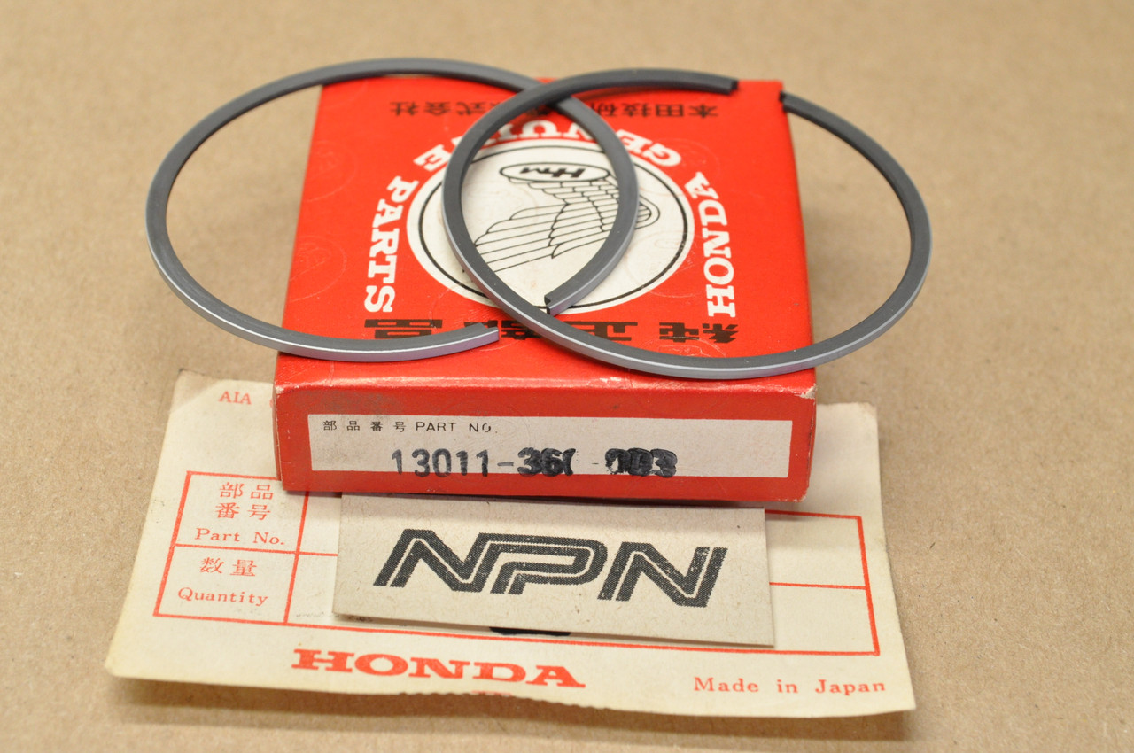 NOS Honda CR125 M STD Piston Ring Set For 1 Piston = 2 Rings 13011-360-003