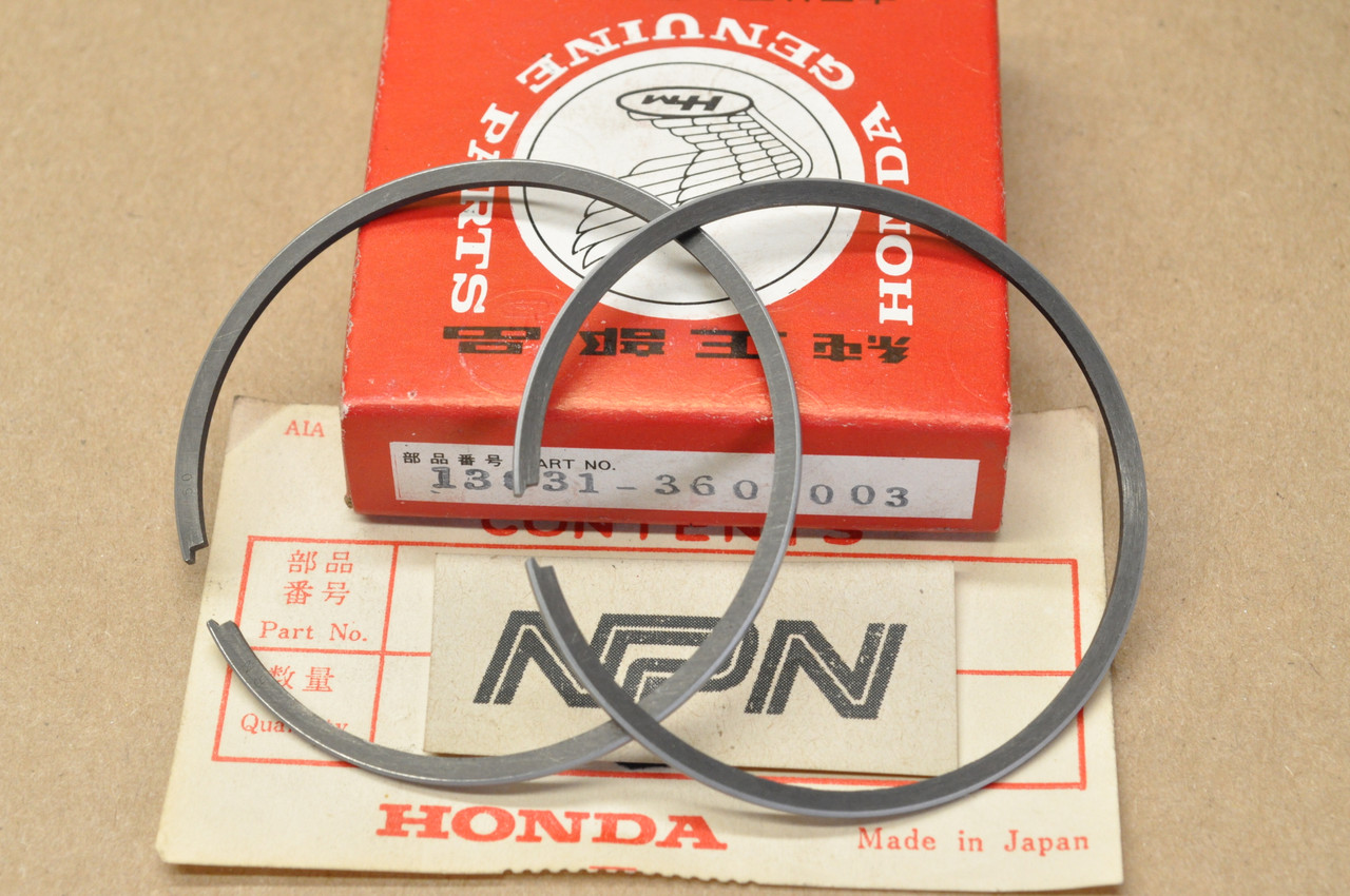 NOS Honda  CR125 Standard Size Piston Ring Set for 1 Piston = 2 Rings 13031-360-003