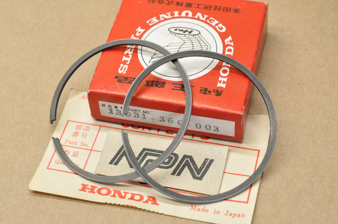 NOS Honda  CR125 Standard Size Piston Ring Set for 1 Piston = 2 Rings 13031-360-003