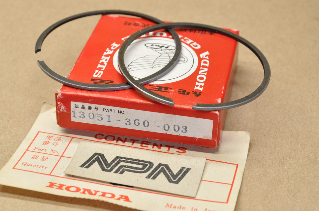 NOS Honda CR125 Standard Size Piston Ring Set 13051-360-003