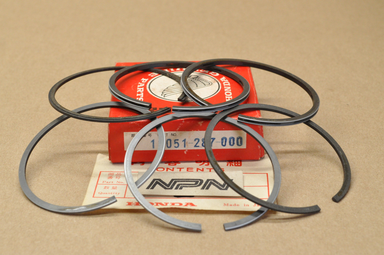NOS Honda  CB350 CL350 SL350 1.00 Oversize Piston Ring Set for 2 Pistons = 6 Rings  13051-287-000