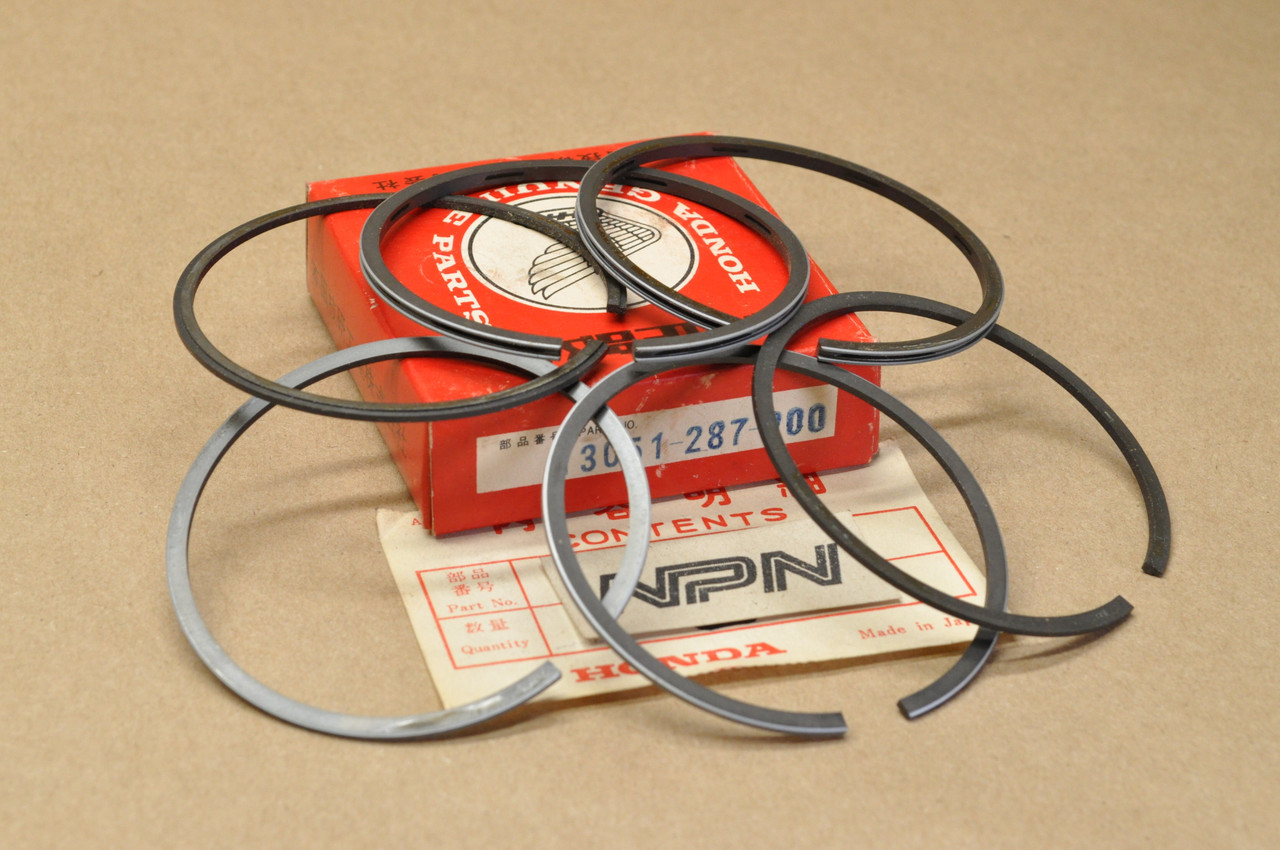 NOS Honda  CB350 CL350 SL350 1.00 Oversize Piston Ring Set for 2 Pistons = 6 Rings  13051-287-000