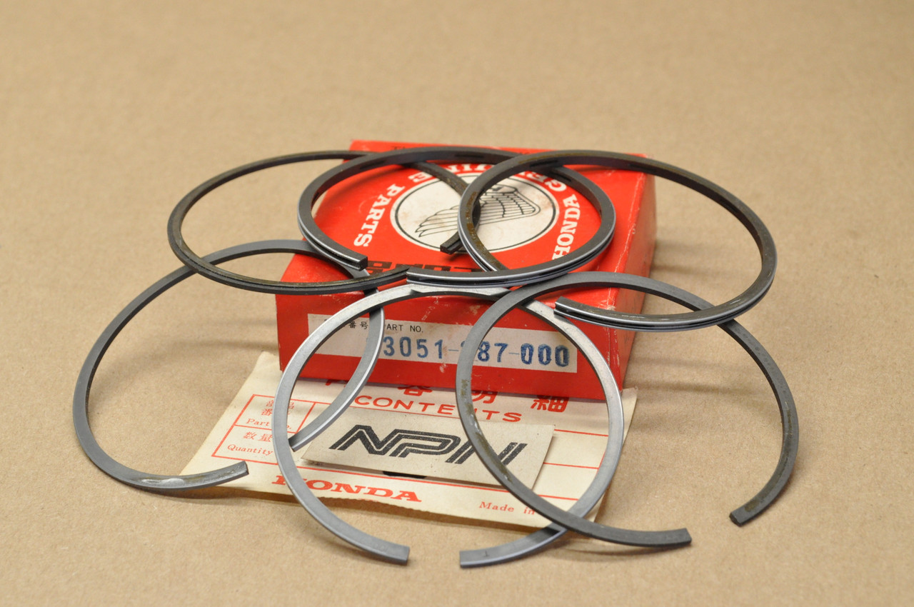 NOS Honda  CB350 CL350 SL350 1.00 Oversize Piston Ring Set for 2 Pistons = 6 Rings  13051-287-000