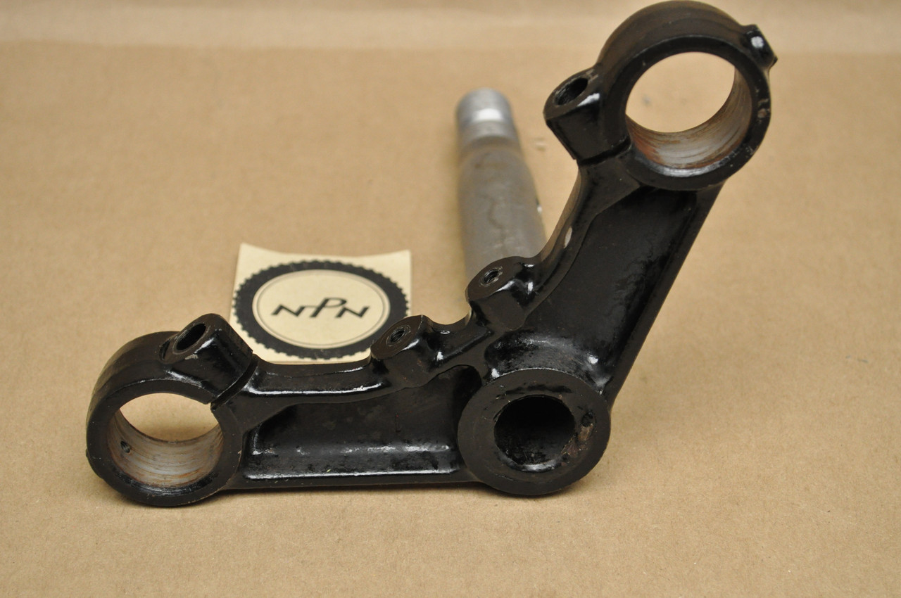 Vtg OEM Yamaha XS360 XS400 Steering Stem w/ Fork Clamp Bridge 1L9-23340-00-90