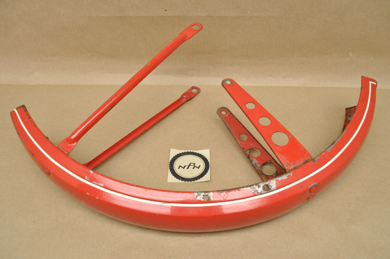 VTG OEM Honda 1978-79 PA50 I Moped Red Front Fender Mud Guard 61100-148-611 C